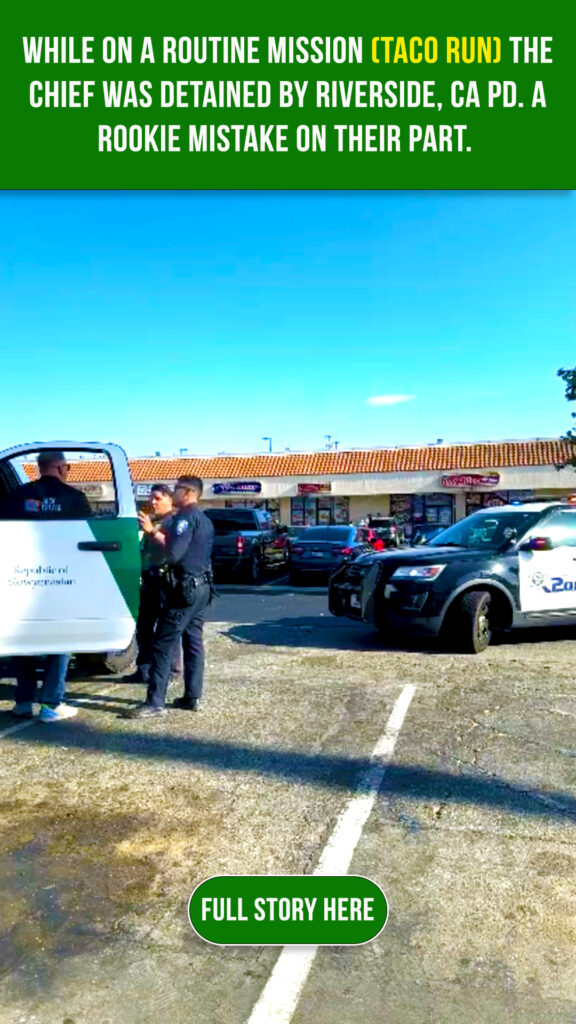 Chief Detained By Riverside CA Police